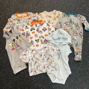 Disney Baby Outfit Collection - Gray, Blue, Orange 0-3 months